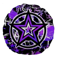 Purple Star Large 18  Premium Flano Round Cushion  from ArtsNow.com Front