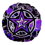 Purple Star Large 18  Premium Flano Round Cushion 