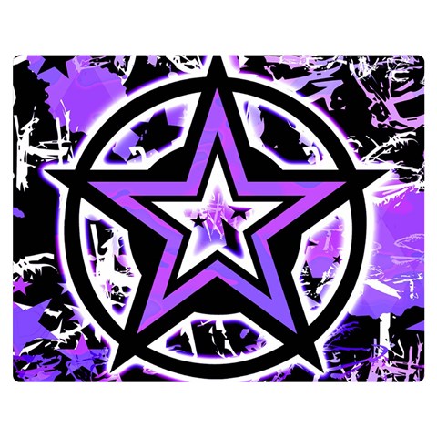 Purple Star Double Sided Flano Blanket (Medium) from ArtsNow.com 60 x50  Blanket Front