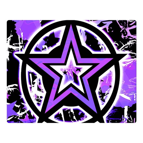 Purple Star Double Sided Flano Blanket (Large) from ArtsNow.com 80 x60  Blanket Front