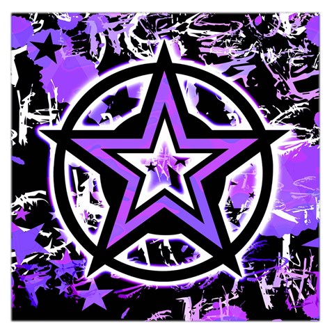 Purple Star Large Satin Scarf (Square) from ArtsNow.com Front