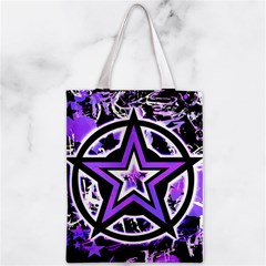 Purple Star Zipper Classic Tote Bag from ArtsNow.com Back