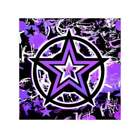 Purple Star Small Satin Scarf (Square) from ArtsNow.com Front