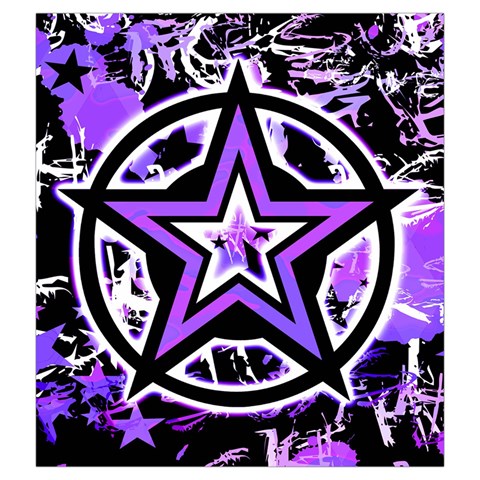 Purple Star Drawstring Pouch (XXL) from ArtsNow.com Front