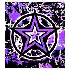 Purple Star Drawstring Pouch (XXL) from ArtsNow.com Front