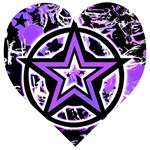 Purple Star Wooden Puzzle Heart