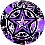 Purple Star Wooden Puzzle Round