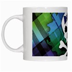 Rainbow Plaid Skull White Mug