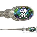 Rainbow Plaid Skull Letter Opener