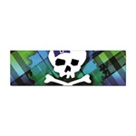 Rainbow Plaid Skull Sticker (Bumper)