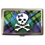 Rainbow Plaid Skull Cigarette Money Case