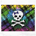 Rainbow Plaid Skull Jigsaw Puzzle (Rectangular)
