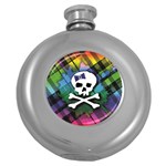 Rainbow Plaid Skull Hip Flask (5 oz)