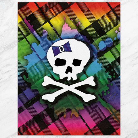 Rainbow Plaid Skull Canvas 12  x 16  from ArtsNow.com 11.86 x15.41  Canvas - 1
