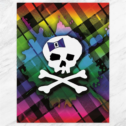 Rainbow Plaid Skull Canvas 18  x 24  from ArtsNow.com 17.8 x23.08  Canvas - 1