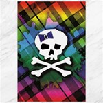 Rainbow Plaid Skull Canvas 20  x 30 