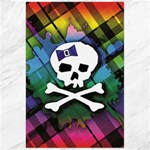 Rainbow Plaid Skull Canvas 24  x 36 