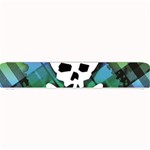 Rainbow Plaid Skull Small Bar Mat