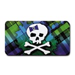 Rainbow Plaid Skull Medium Bar Mat