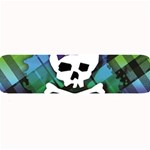 Rainbow Plaid Skull Large Bar Mat
