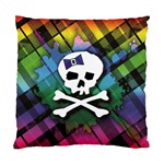 Rainbow Plaid Skull Standard Cushion Case (One Side)