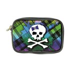 Rainbow Plaid Skull Coin Purse