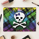 Rainbow Plaid Skull Cosmetic Bag (XL)