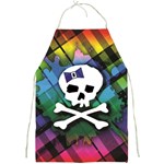 Rainbow Plaid Skull Full Print Apron