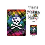 Rainbow Plaid Skull Playing Cards 54 Designs (Mini)
