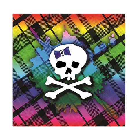 Rainbow Plaid Skull Duvet Cover Double Side (Full/ Double Size) from ArtsNow.com Front
