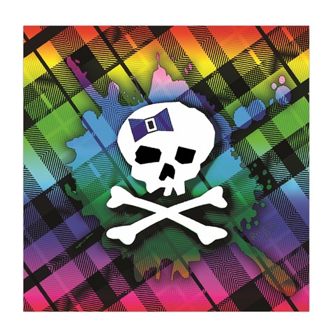 Rainbow Plaid Skull Duvet Cover Double Side (Queen Size) from ArtsNow.com Front