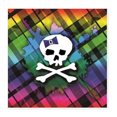 Rainbow Plaid Skull Duvet Cover Double Side (Queen Size) from ArtsNow.com Front