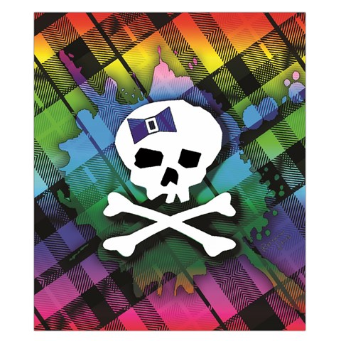 Rainbow Plaid Skull Duvet Cover Double Side (California King Size) from ArtsNow.com Front