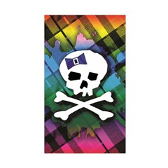 Rainbow Plaid Skull Duvet Cover Double Side (Single Size) from ArtsNow.com Back