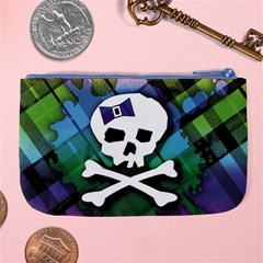 Rainbow Plaid Skull Large Coin Purse from ArtsNow.com Back