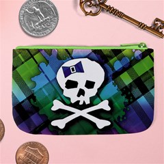 Rainbow Plaid Skull Large Coin Purse from ArtsNow.com Back