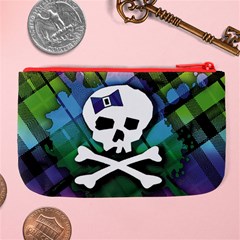 Rainbow Plaid Skull Large Coin Purse from ArtsNow.com Back