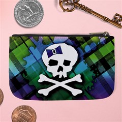 Rainbow Plaid Skull Large Coin Purse from ArtsNow.com Back