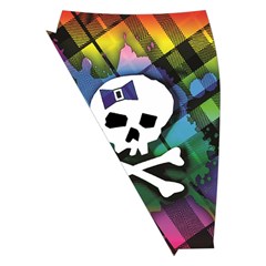 Rainbow Plaid Skull Midi Wrap Pencil Skirt from ArtsNow.com Front Left