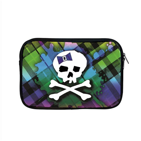 Rainbow Plaid Skull Apple MacBook Pro 15  Zipper Case from ArtsNow.com Front