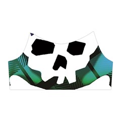 Rainbow Plaid Skull Shoulder Cutout Velvet One Piece from ArtsNow.com Left Sleeve