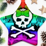 Rainbow Skull Ornament (Star)
