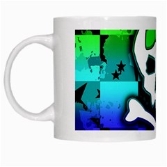 Rainbow Skull White Mug from ArtsNow.com Left