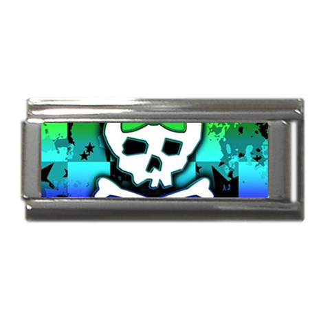 Rainbow Skull Superlink Italian Charm (9mm) from ArtsNow.com Front
