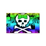 Rainbow Skull Sticker (Rectangular)