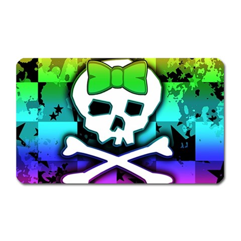 Rainbow Skull Magnet (Rectangular) from ArtsNow.com Front