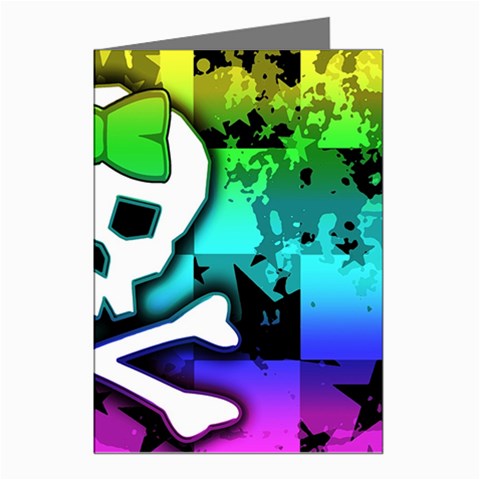 Rainbow Skull Greeting Cards (Pkg of 8) from ArtsNow.com Left