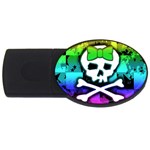Rainbow Skull USB Flash Drive Oval (2 GB)