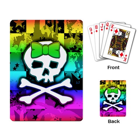 Rainbow Skull Playing Cards Single Design (Rectangle) from ArtsNow.com Back