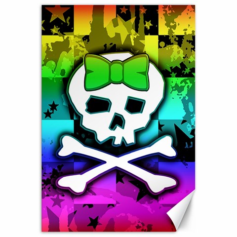 Rainbow Skull Canvas 20  x 30  from ArtsNow.com 19.62 x28.9  Canvas - 1